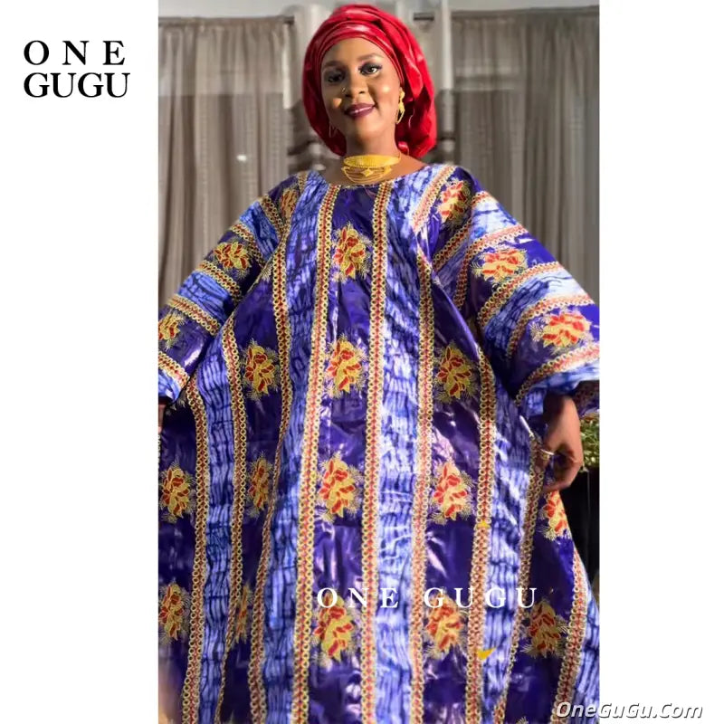 2026 New Fashion Print Bazin Riche Boubou With Gold Line Embroidery Traditional Wedding Dress Origianl Perfumed Dashiki Dresses