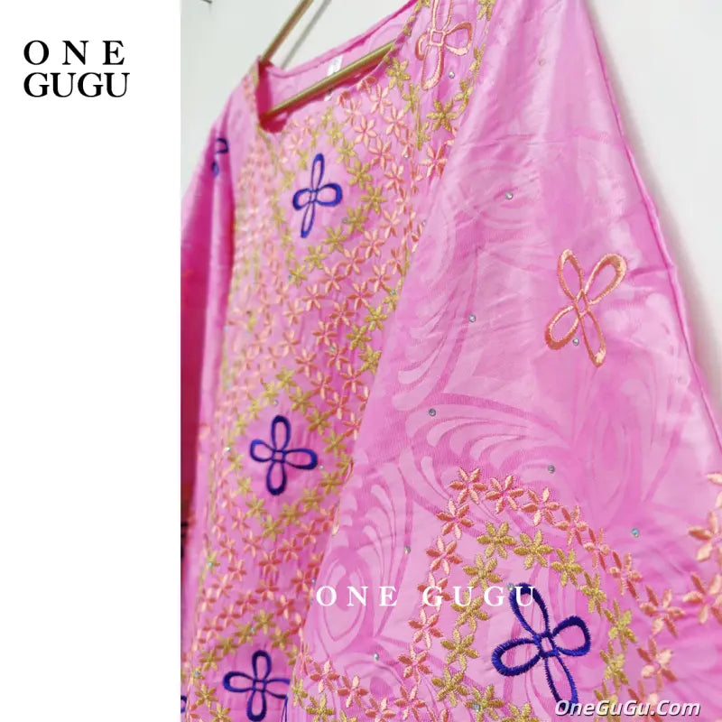 2026 Pink Nigerian Bazin Riche Dashiki Boubou Dress African Traditional Wedding Bride Dresses Brocade Basin Rich Gown Robe